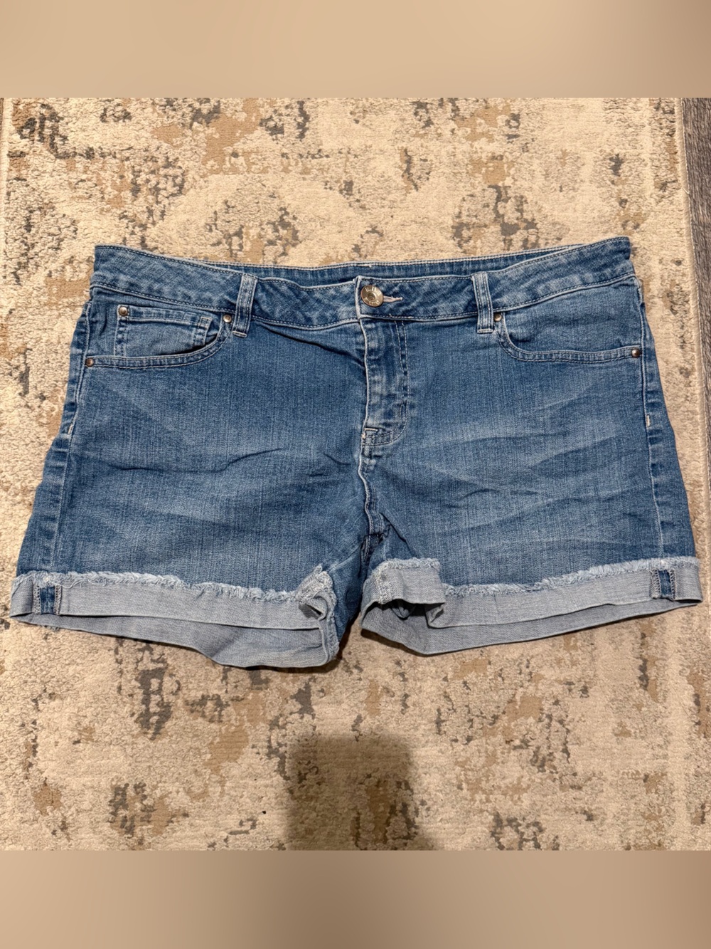 a.n.a Men's Blue Denim Relaxed Shorts